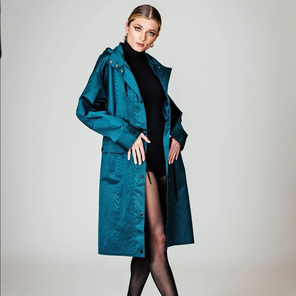 Oversized textured trench coat 🧥